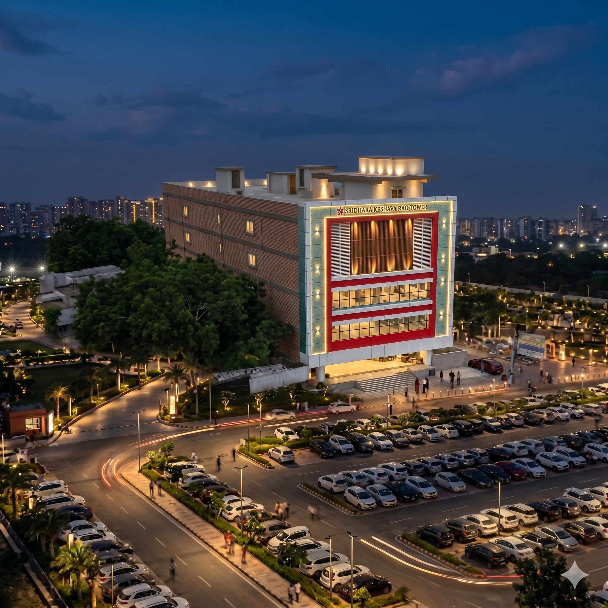 Exterior View at Night